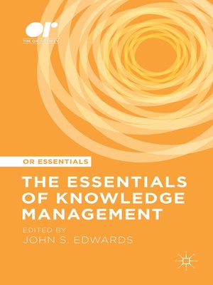 cover image of The Essentials of Knowledge Management